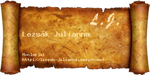 Lezsák Julianna névjegykártya