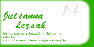 julianna lezsak business card